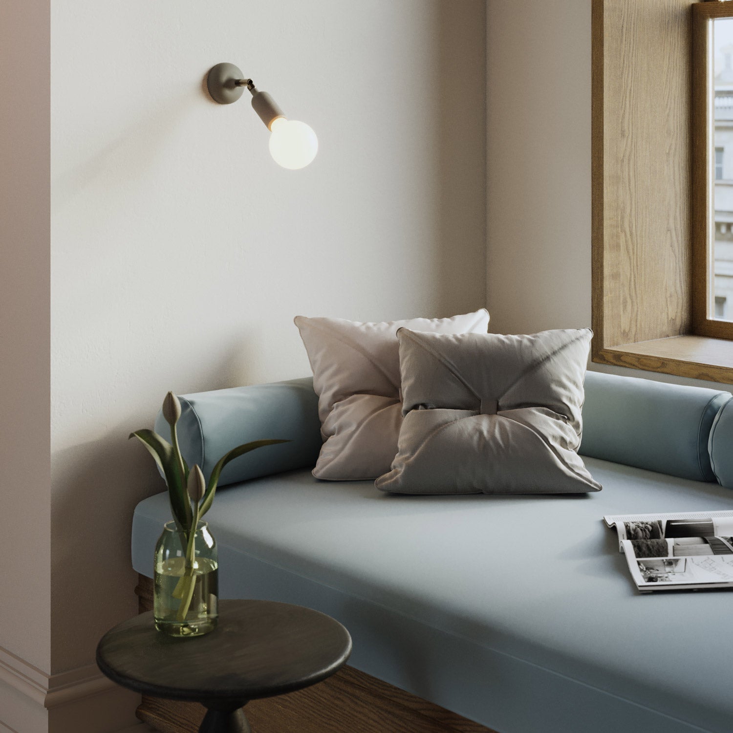 Kit portalampada E27 in silicone con interruttore e serracavo nascosti - Grigio