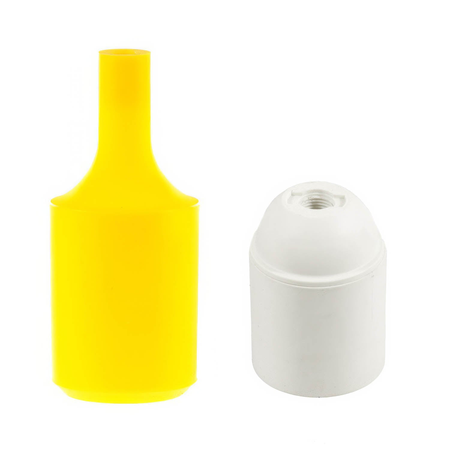 Kit portalampada E27 in silicone - Giallo - Creative Cables