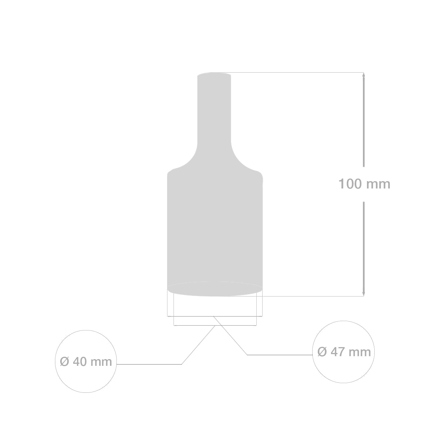 Kit portalampada E27 in silicone - Lime