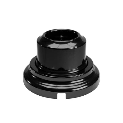 Kit toma de pared tipo francés y base de porcelana - Negro