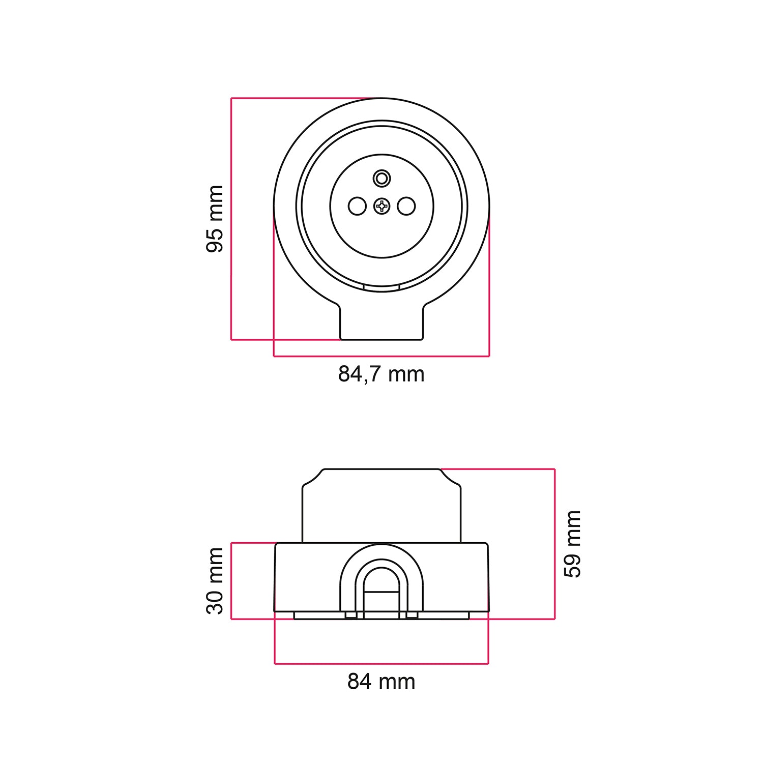 Kit presa a muro di tipo francese e base per Creative - Tubes in porcellana - Bianco - Creative Cables