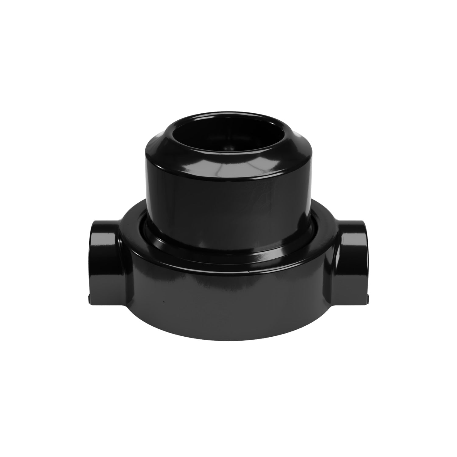 Kit presa a muro di tipo francese e base per Creative - Tubes in porcellana - Nero - Creative Cables