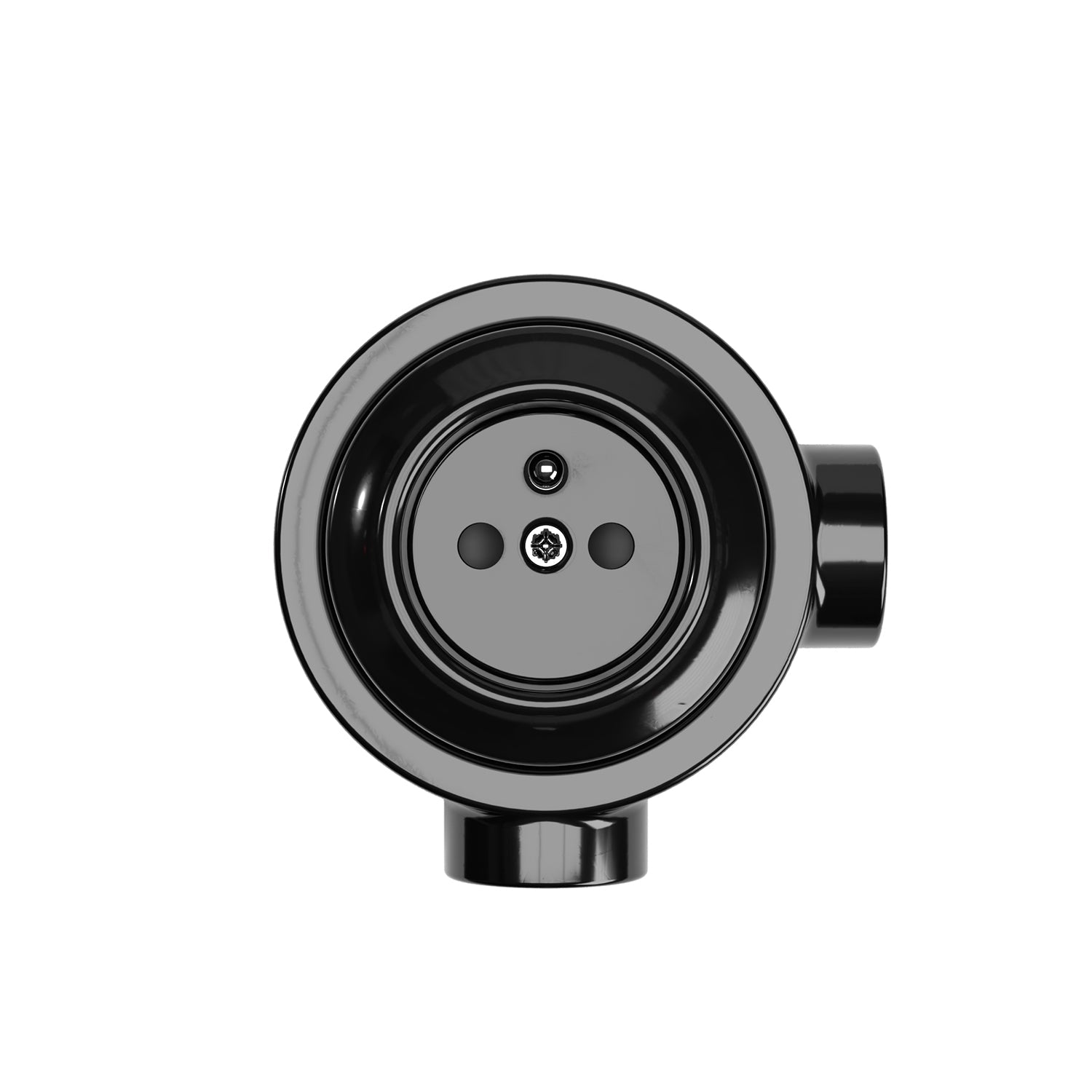 Kit presa a muro di tipo francese e base per Creative - Tubes in porcellana - Nero - Creative Cables