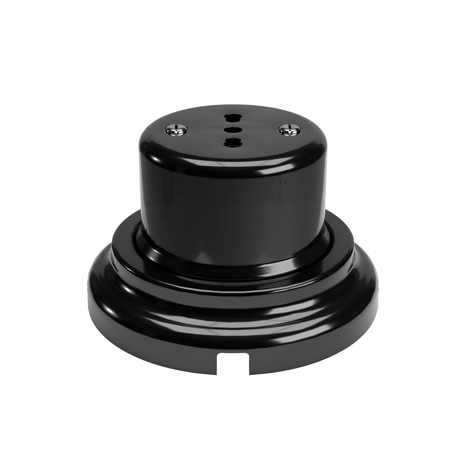 Kit presa bipasso italiana 10/16A da parete e base in porcellana - Nero - Creative Cables