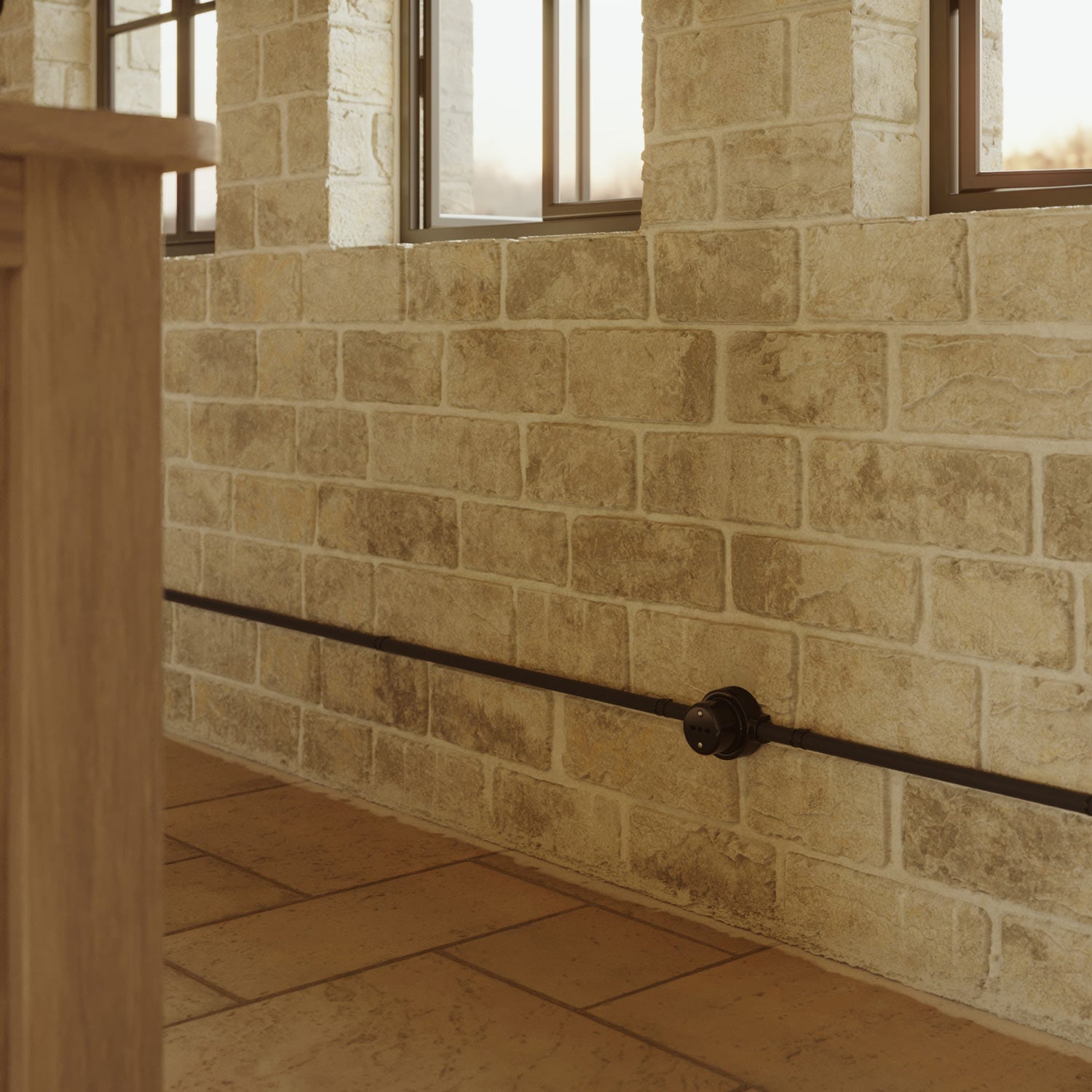 Kit presa bipasso italiana 10/16A da parete e base per Creative - Tubes in porcellana - Nero - Creative Cables