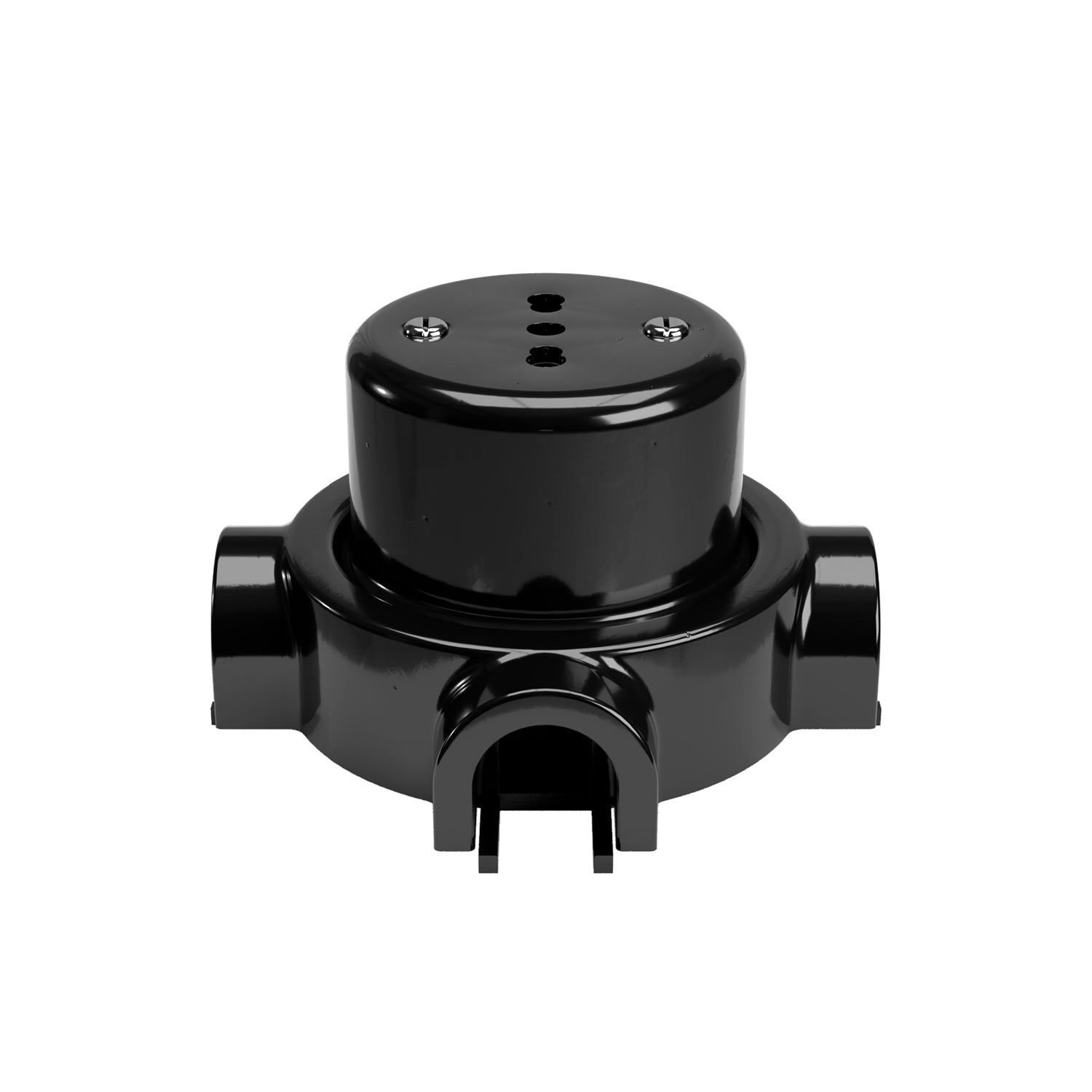 Kit presa bipasso italiana 10/16A da parete e base per Creative - Tubes in porcellana - Nero - Creative Cables