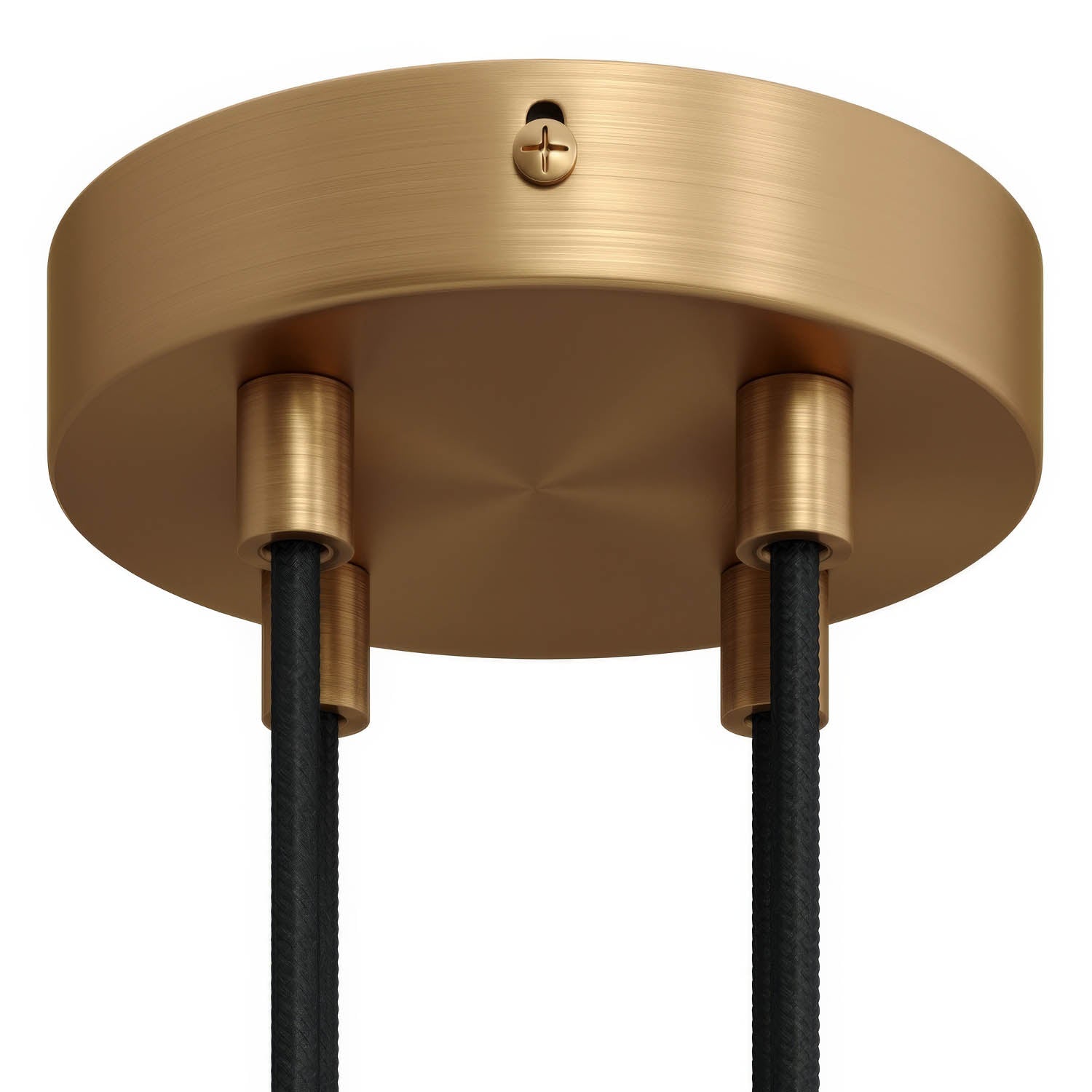 Kit rosone cilindrico in metallo a 4 fori - Bronzo satinato - Creative Cables