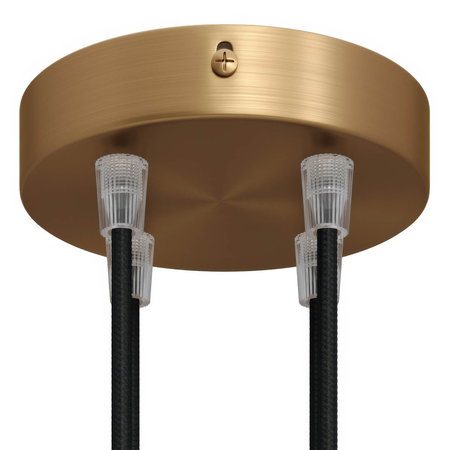 Kit rosone cilindrico in metallo a 4 fori - Bronzo satinato - Creative Cables