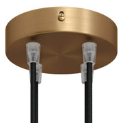 Kit rosone cilindrico in metallo a 4 fori - Bronzo satinato - Creative Cables