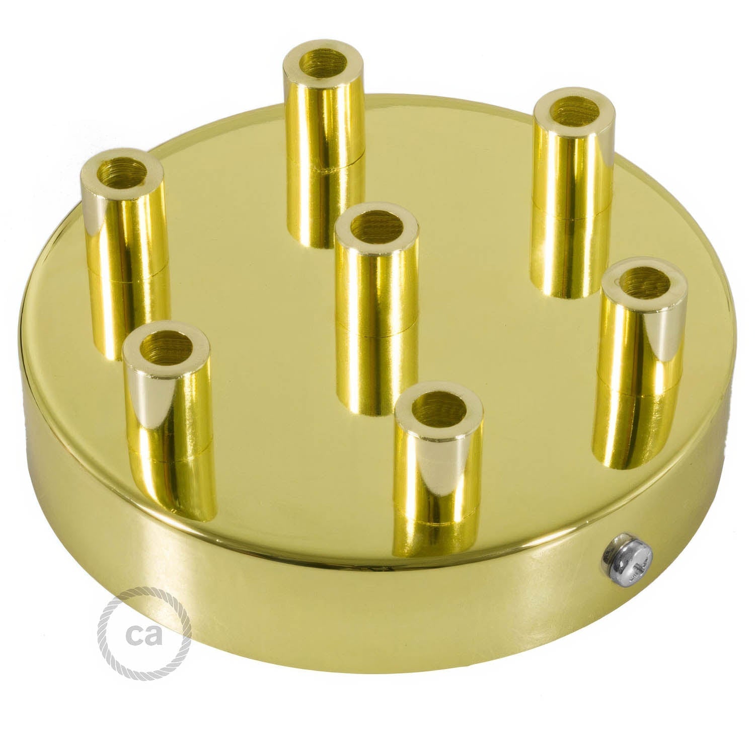 Kit rosone cilindrico in metallo a 7 fori - Ottone - Creative Cables