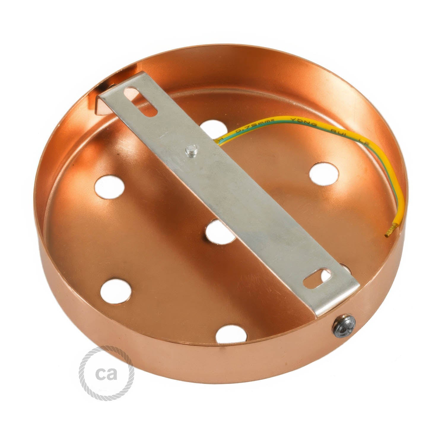 Kit rosone cilindrico in metallo a 7 fori - Rame - Creative Cables