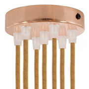 Kit rosone cilindrico in metallo a 7 fori - Rame - Creative Cables