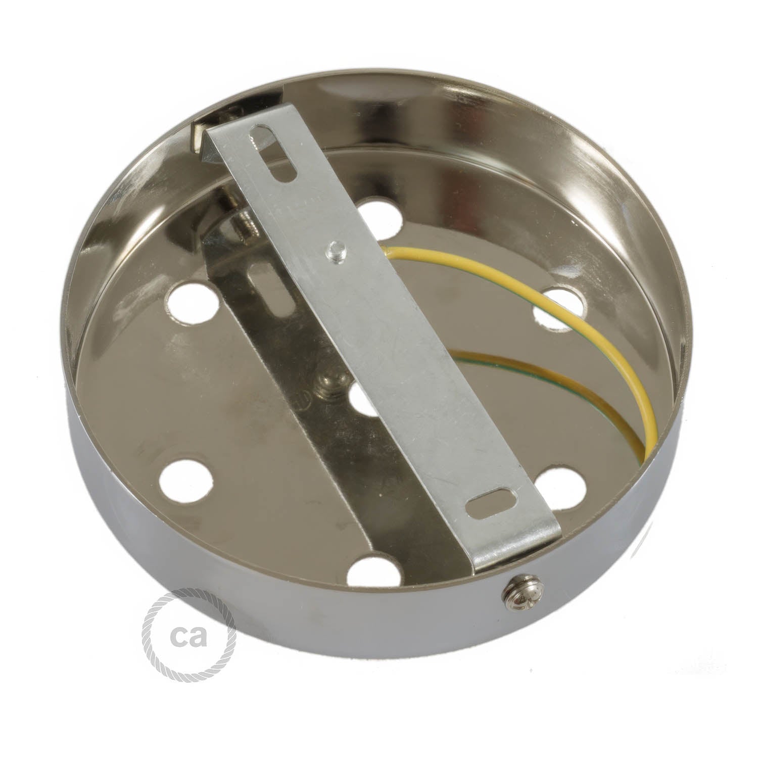 Kit rosone cilindrico in metallo a 7 fori - Titanio satinato - Creative Cables