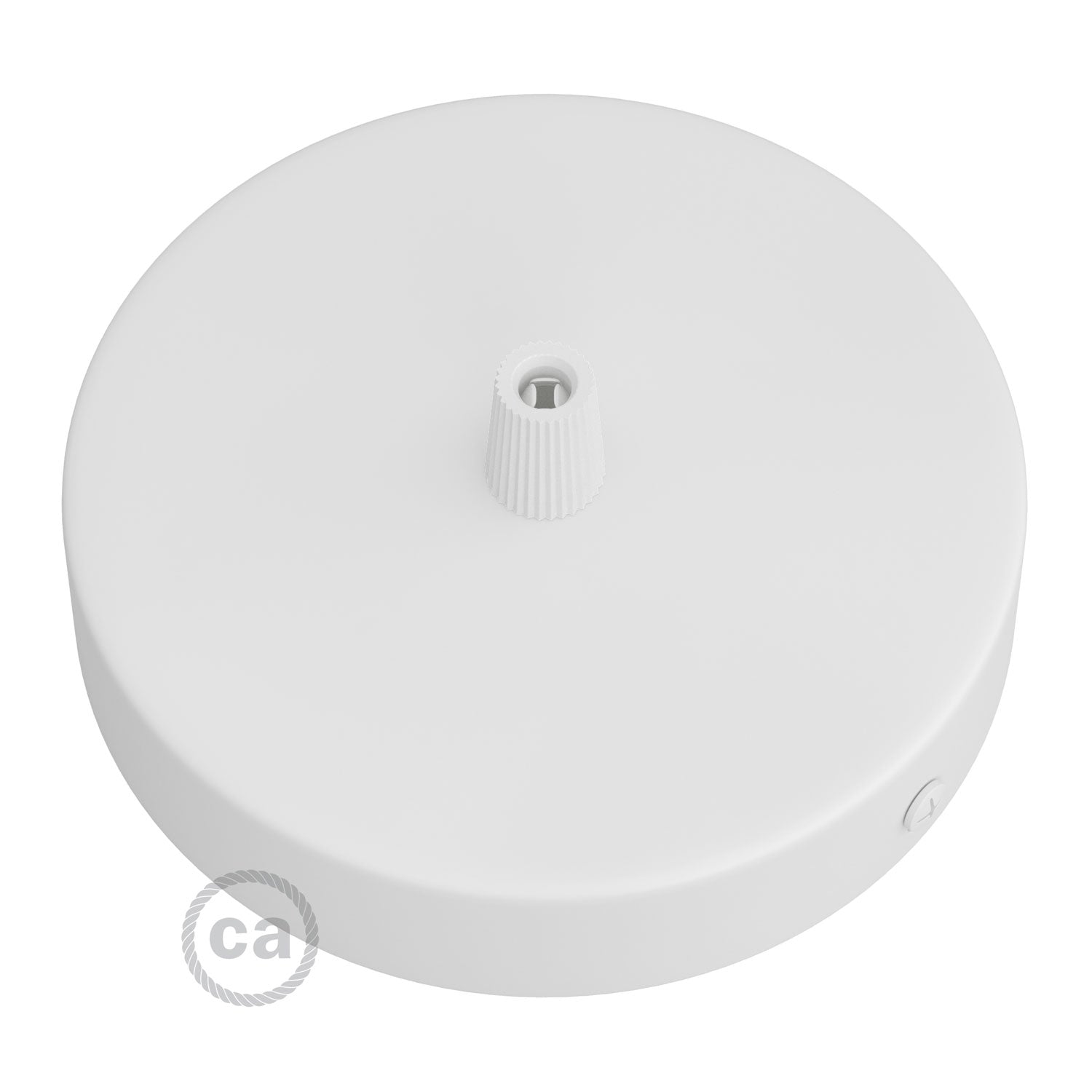 Kit rosone cilindrico in metallo - Bianco opaco - Creative Cables