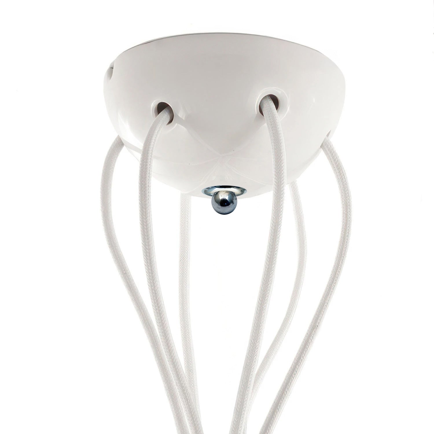 Kit rosone in ceramica a 6 fori - Bianco - Creative Cables