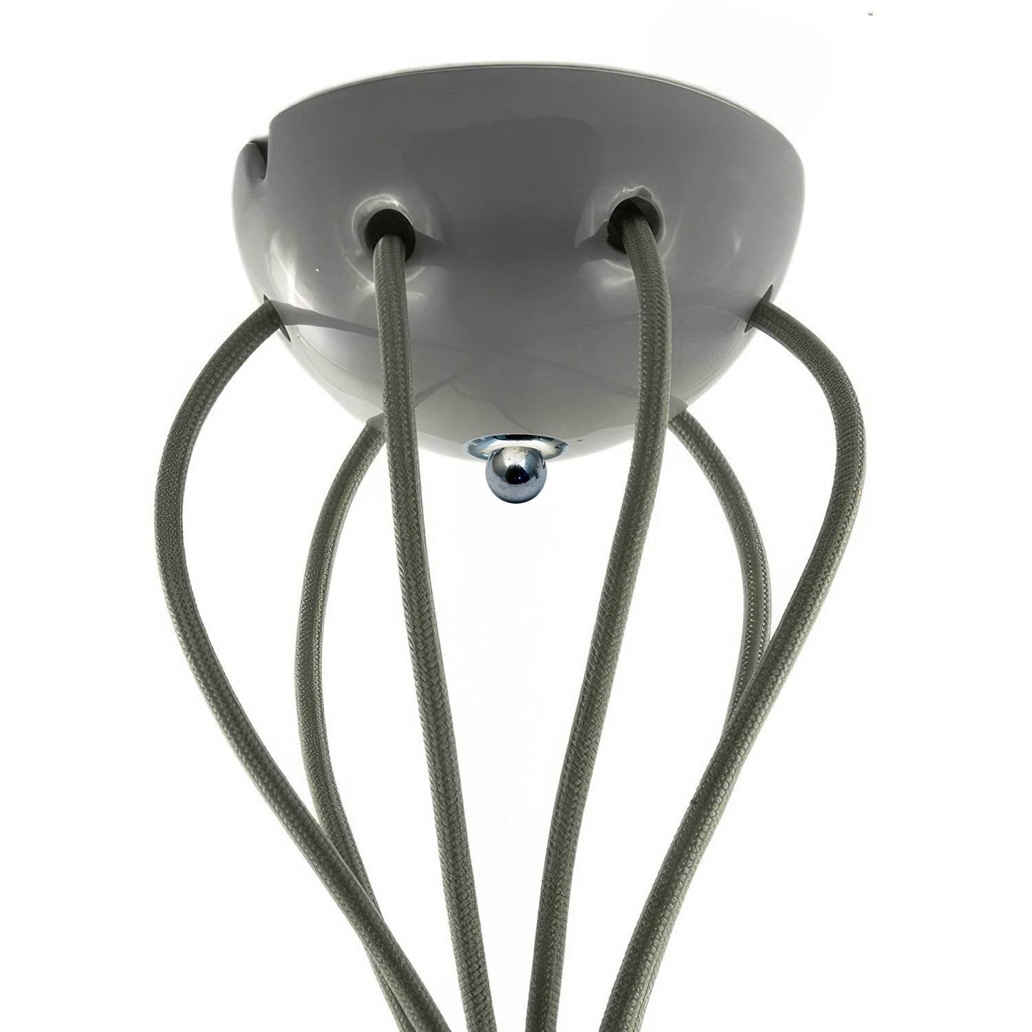 Kit rosone in ceramica a 6 fori - Grigio - Creative Cables