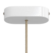 Kit rosone in legno ovale - Bianco - Creative Cables