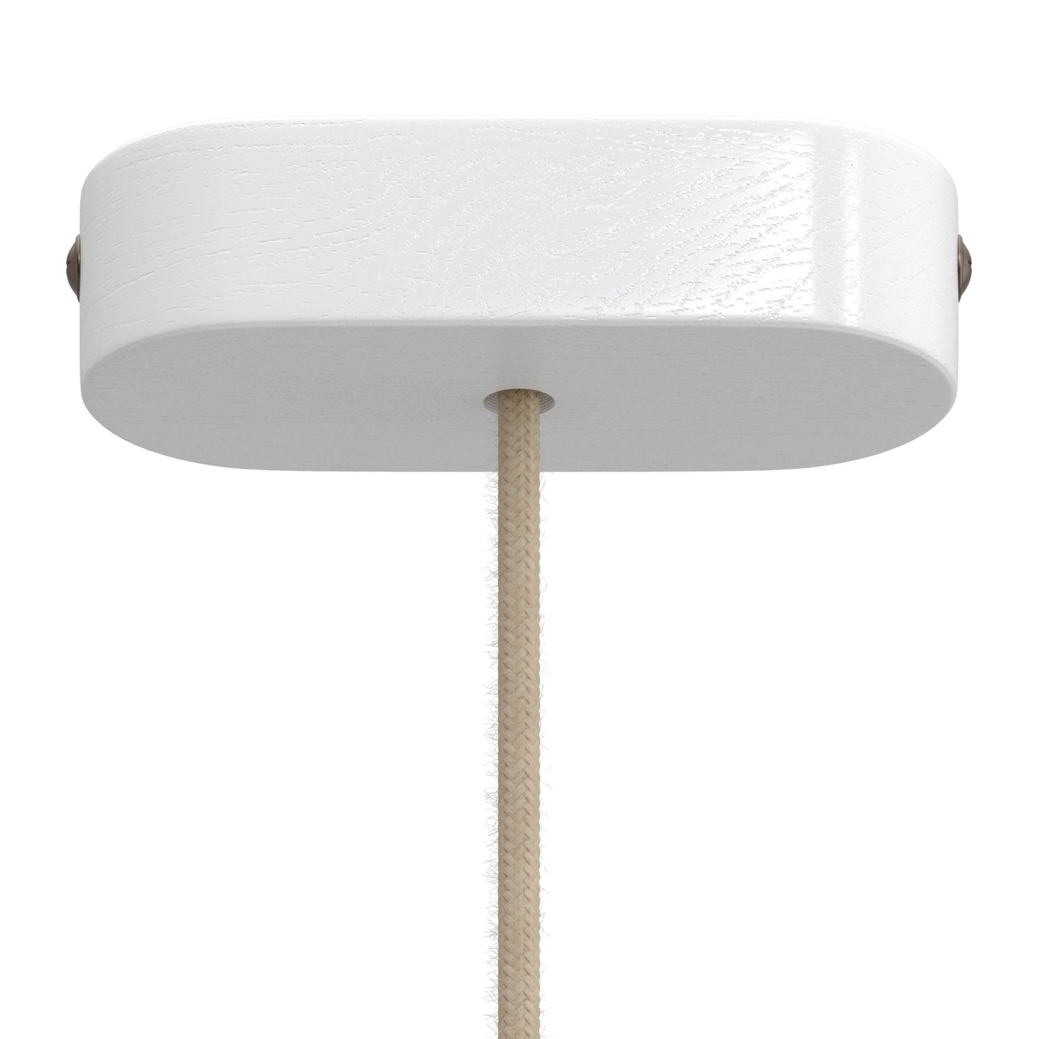 Kit rosone in legno ovale - Bianco - Creative Cables