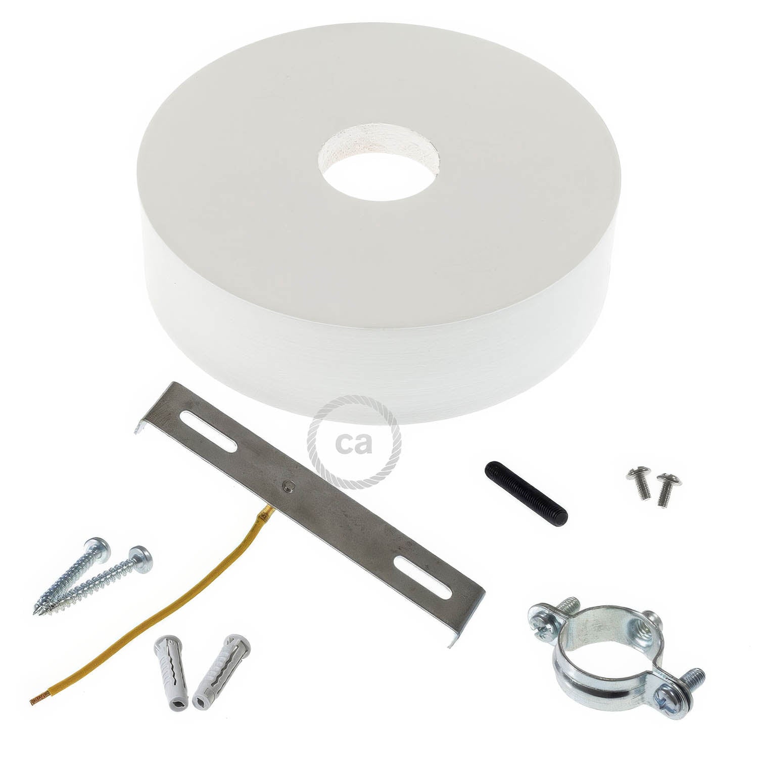 Kit rosone in legno per cordone 3XL - Bianco