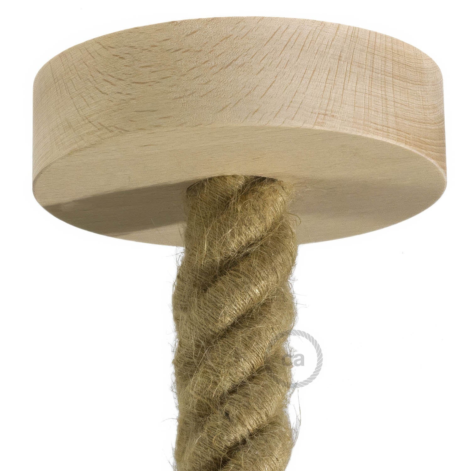 Kit rosone in legno per cordone 3XL - Neutro - Creative Cables