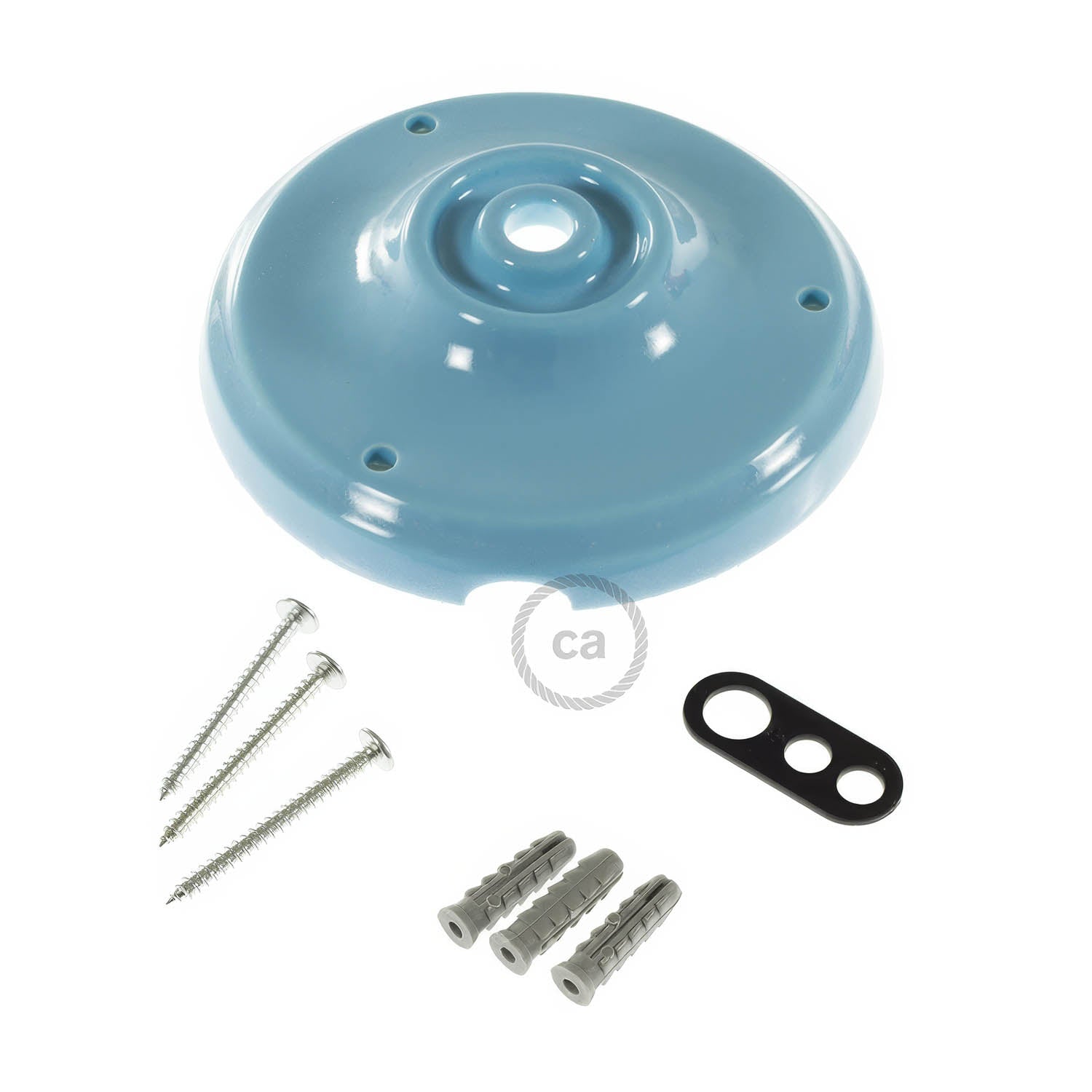 Kit rosone in porcellana - Azzurro