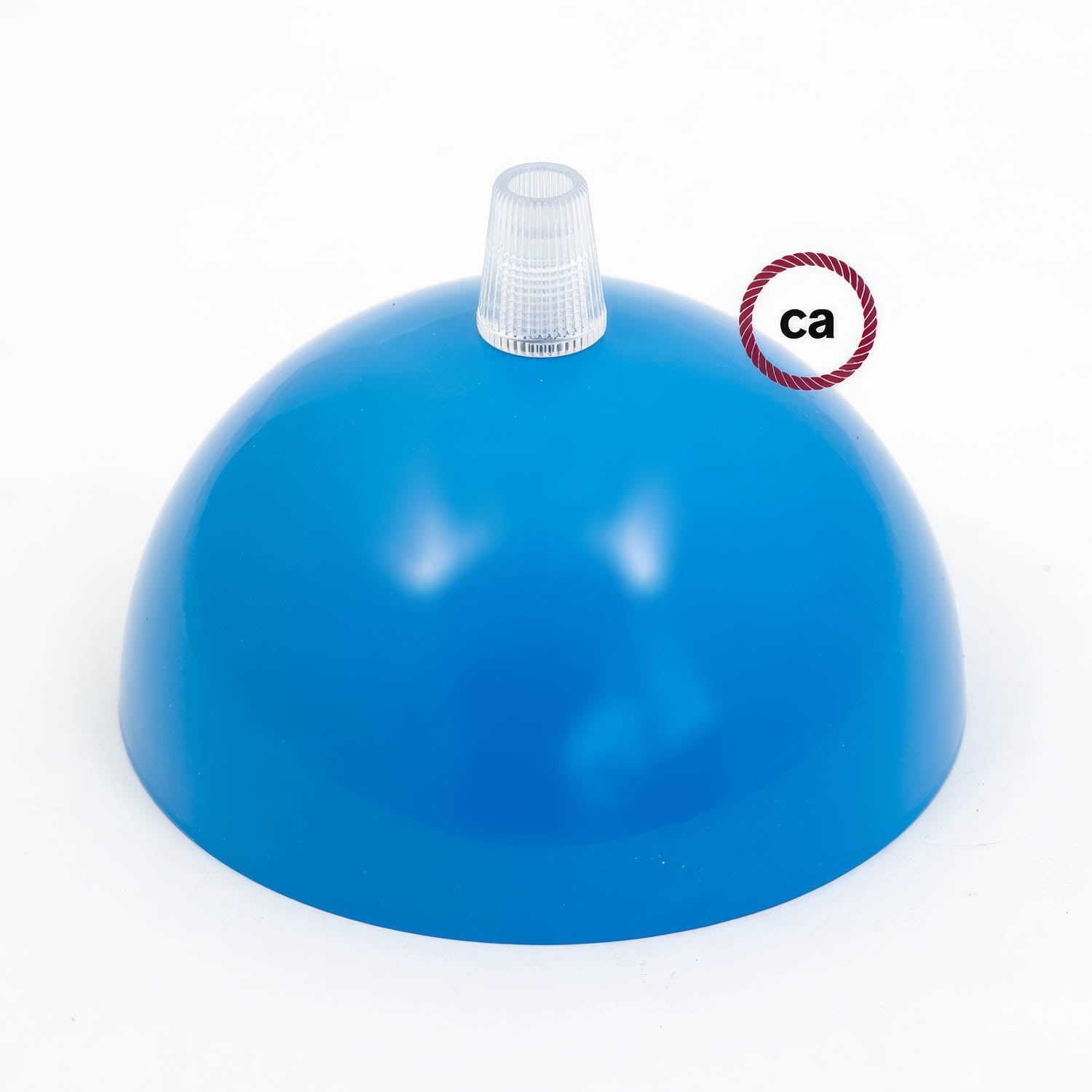 Kit rosone semisferico in metallo verniciato - Azzurro - Creative Cables