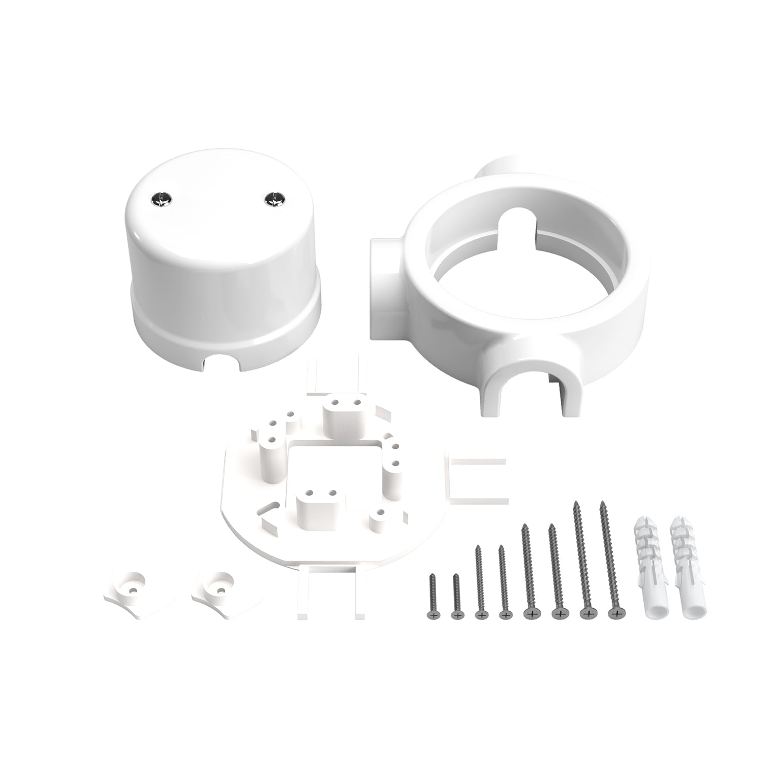 Kit scatola di derivazione e base per Creative - Tubes in porcellana - Bianco - Creative Cables