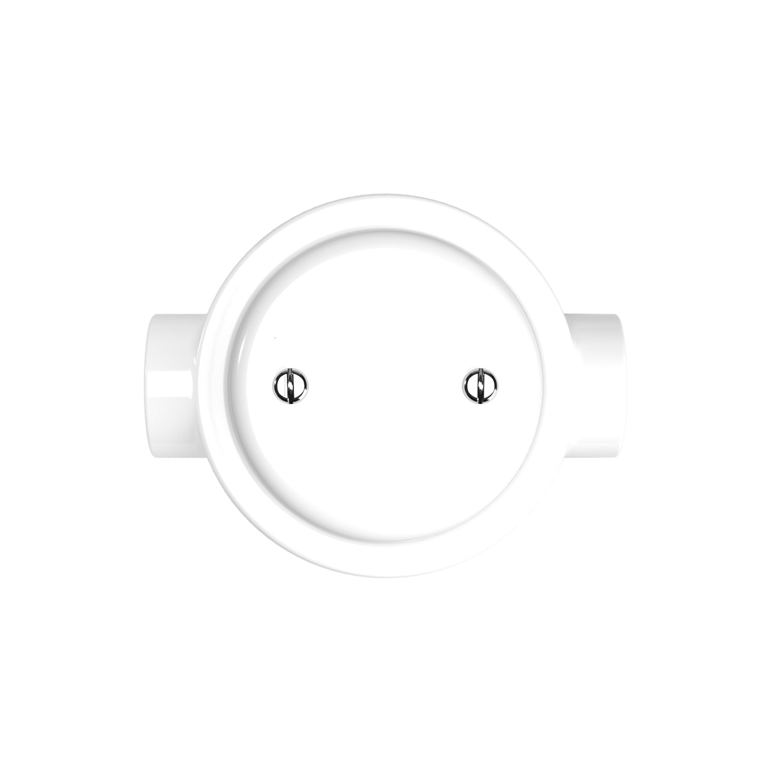 Kit scatola di derivazione e base per Creative - Tubes in porcellana - Bianco - Creative Cables