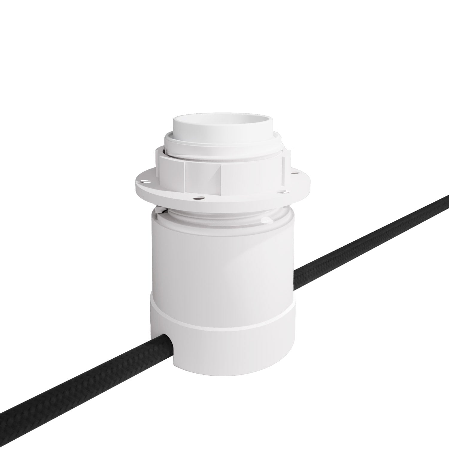 Kit Spostaluce con portalampada E27 per paralume - Bianco - Creative Cables