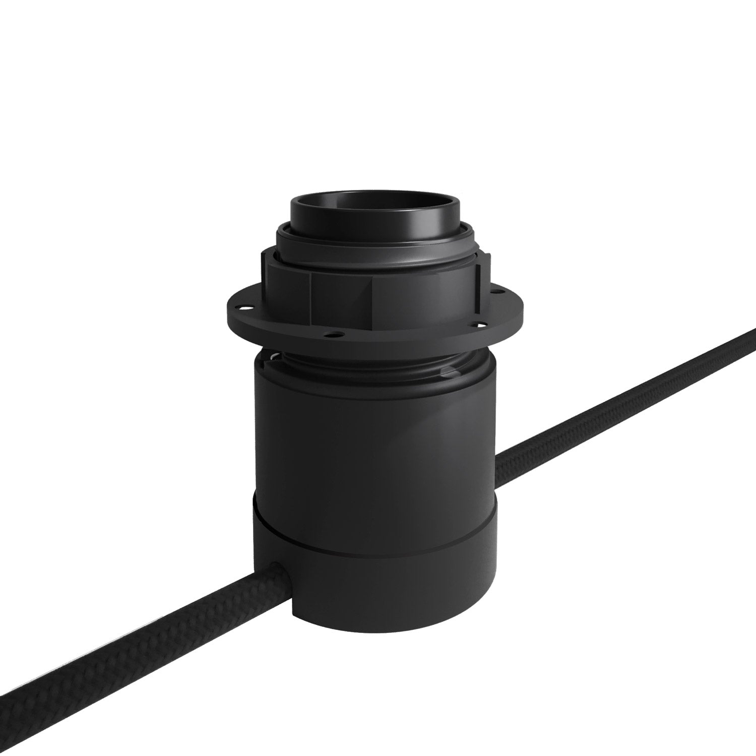 Kit Spostaluce con portalampada E27 per paralume - Nero - Creative Cables