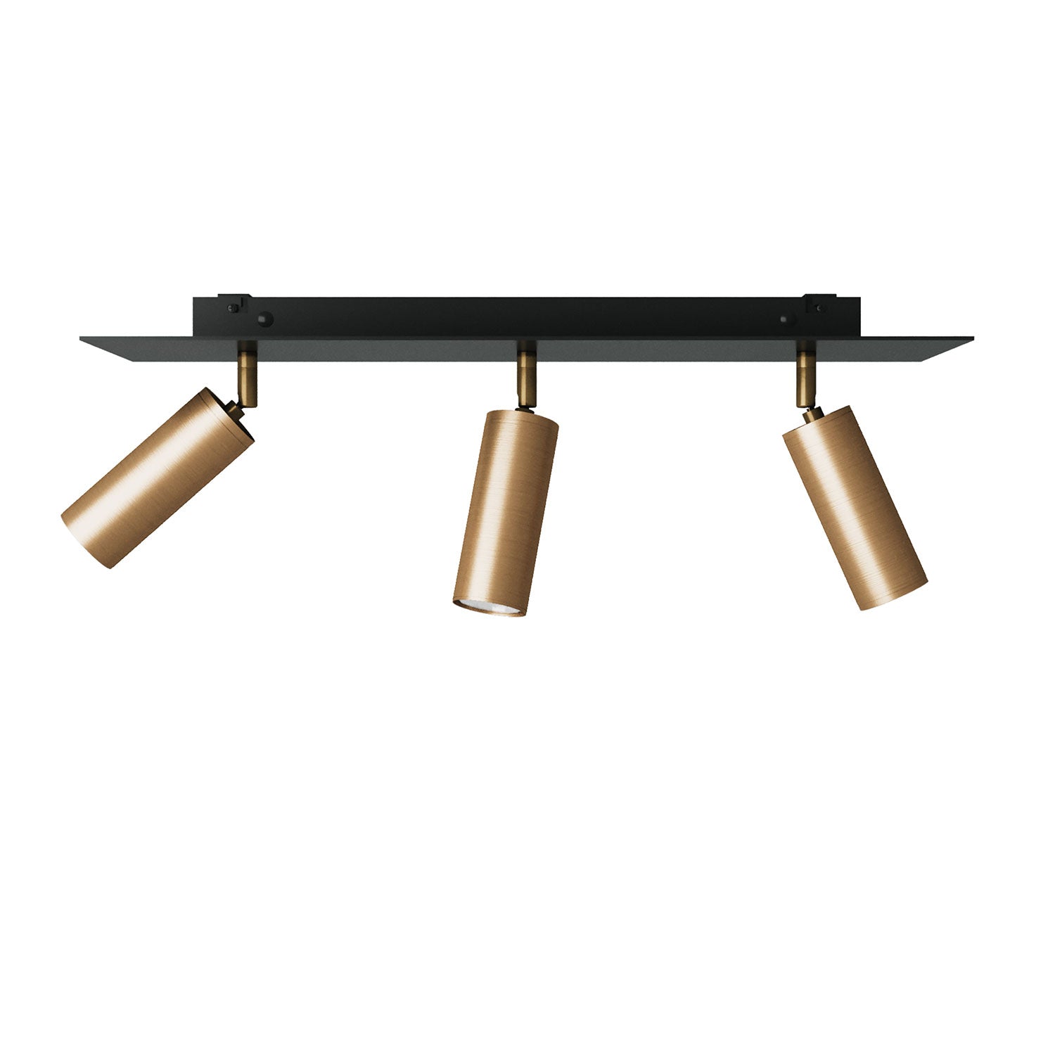 Lampada a 3 faretti con paralume Tub - E14 e Rose - One XXL rettangolare - Bronzo satinato - Creative Cables