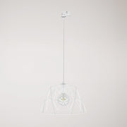 Lampada a sospensione con paralume Dome per binari - Bianco