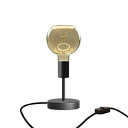 Lampada da tavolo Alzaluce Globo Ghost in metallo - Nero opaco Interruttore