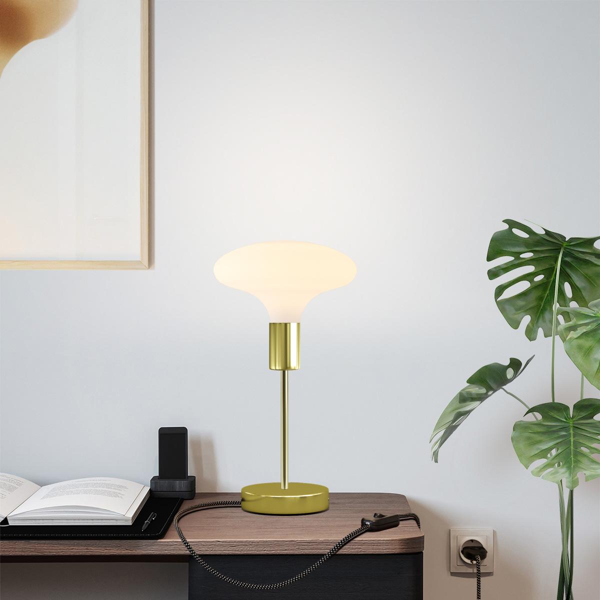 Lampada da tavolo Alzaluce Idra in metallo - Ottone - Creative Cables