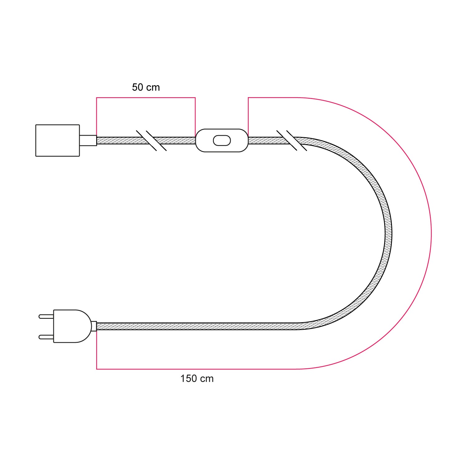 Lampada da tavolo con base in ontano, lampadina trasparente, cavo RM04 e spina EU