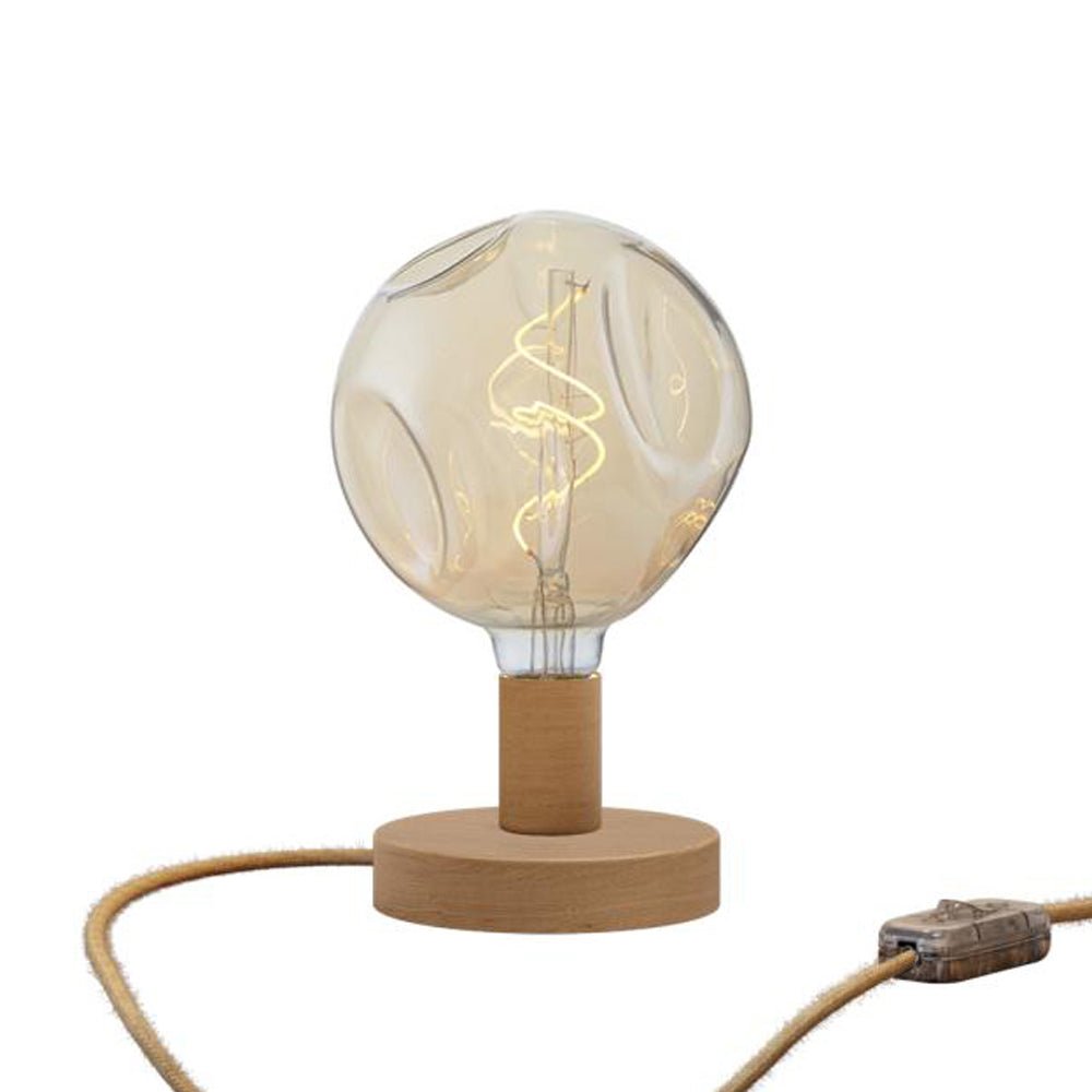 Lampada da tavolo Posaluce Bumped in legno - Neutro - Creative Cables