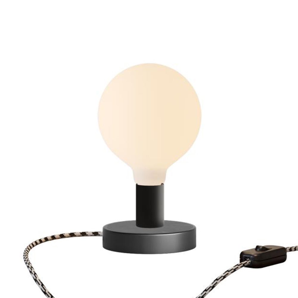 Lampada da tavolo Posaluce Globo in metallo - Nero - Creative Cables