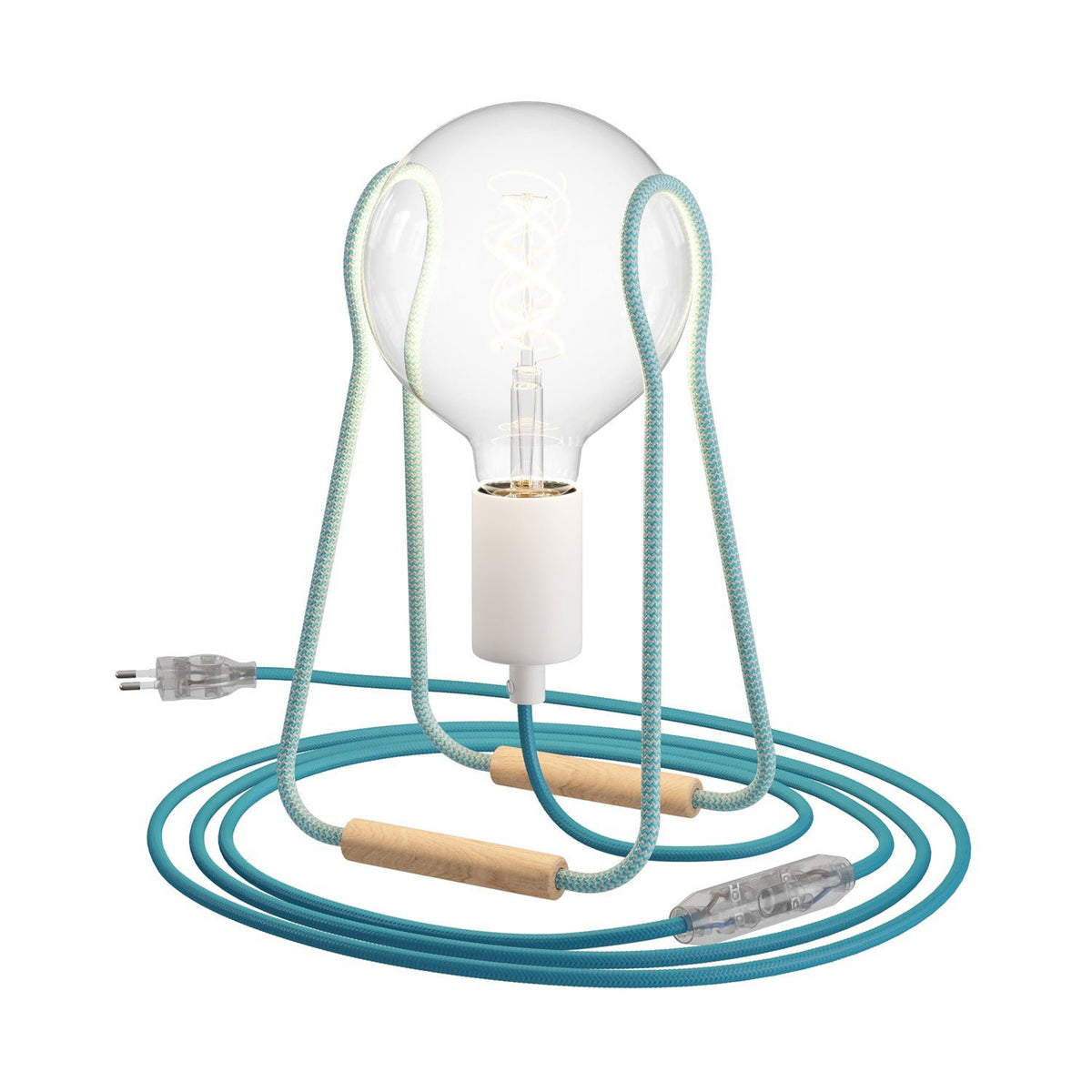 Taché Metal, lámpara de mesa - Blanco Azul – Creative Cables