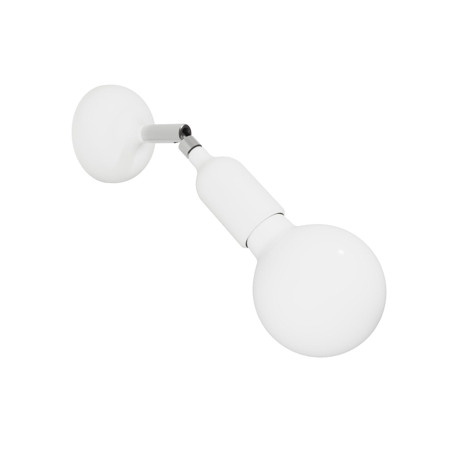 Lampada Fermaluce in silicone con snodo - Bianco