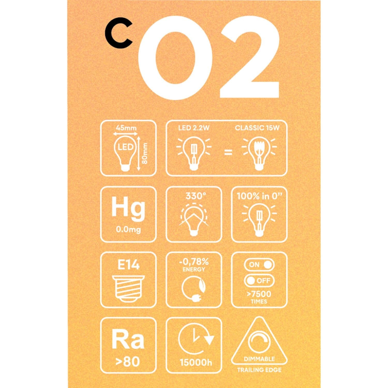 Lampadina LED Dorata Carbon Line filamento a spirale Mini Globo G45 2,2W 136Lm E14 1800K Dimmerabile - C02