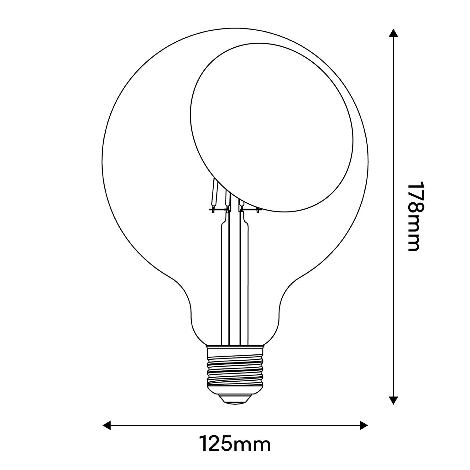 Lampadina LED Sofia G125 4,8W 806Lm E27 2700K Dimmerabile - Giallo