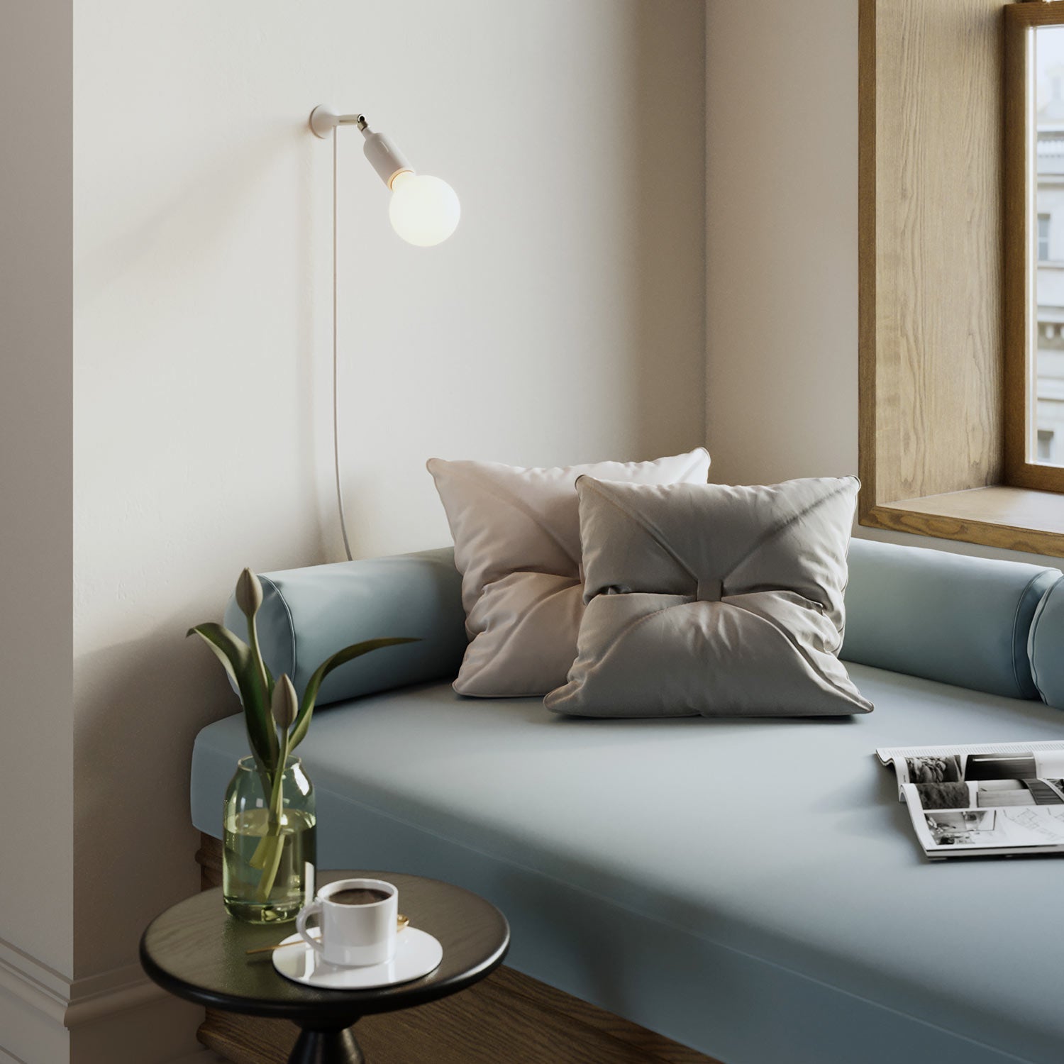 MAG-Y, kit supporto magnetico per lampada - Bianco opaco