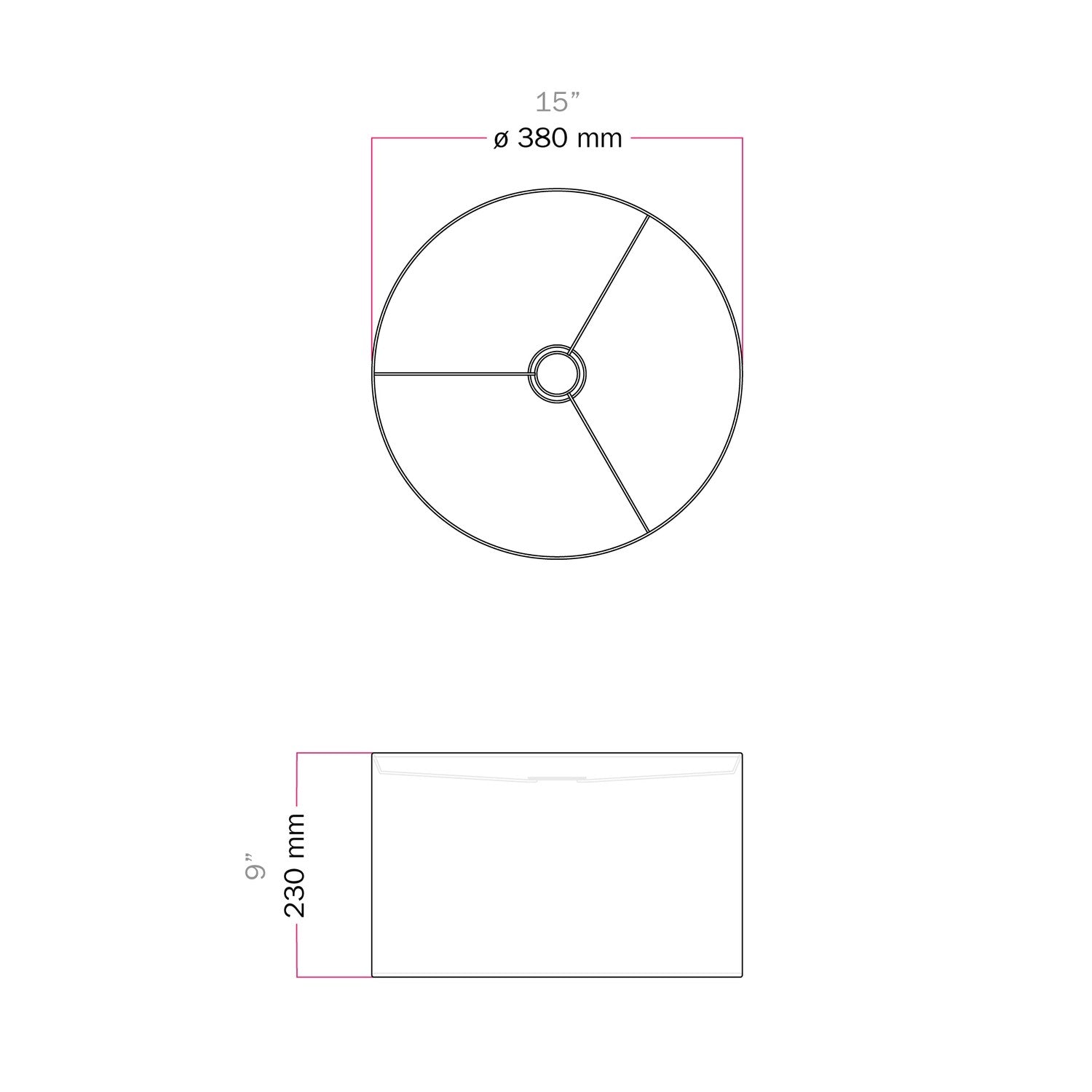 Paralume Cilindro L in tessuto con attacco E27 - Made in Italy - Lino Crudo