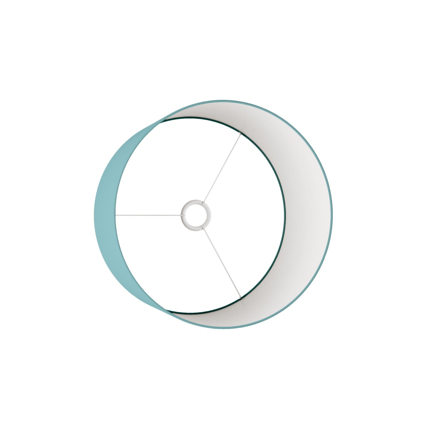 Paralume Cilindro L in tessuto con attacco E27 - Made in Italy - Teletta Verde Dubbio