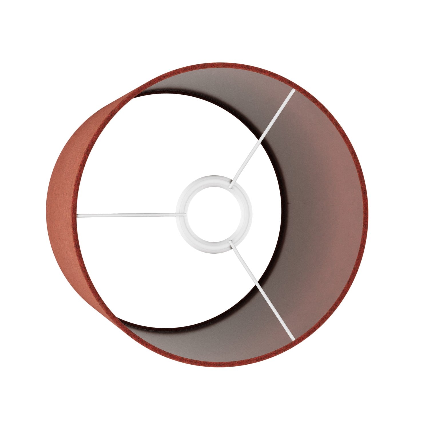 Paralume Cilindro M in tessuto con attacco E27 - Made in Italy - Lana aragosta