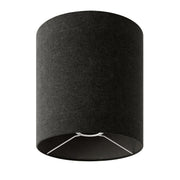 Paralume Cilindro M in tessuto con attacco E27 - Made in Italy - Lana grigio scura