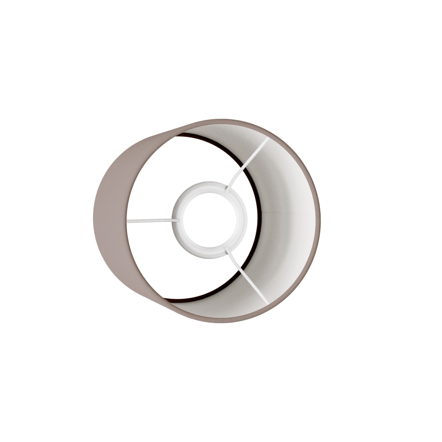 Paralume Cilindro S in tessuto con attacco E27 - Made in Italy - Arenal Cenere