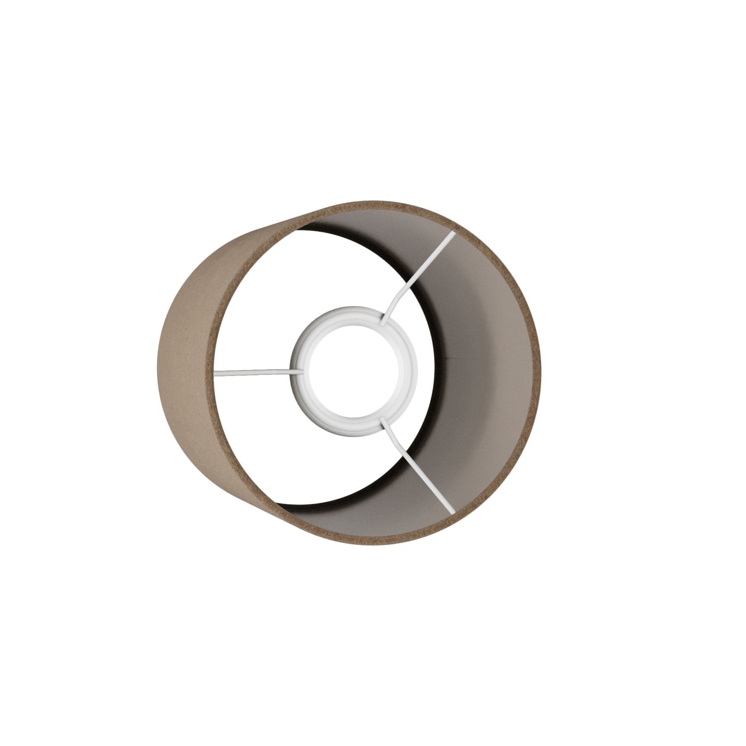 Paralume Cilindro S in tessuto con attacco E27 - Made in Italy - Lana Marrone