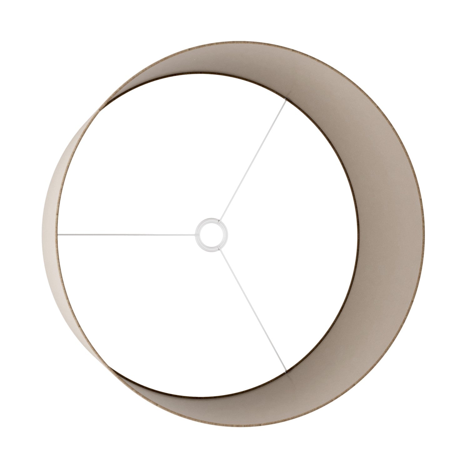 Paralume Cilindro XXL in tessuto con attacco E27 - Made in Italy - Lana Marrone