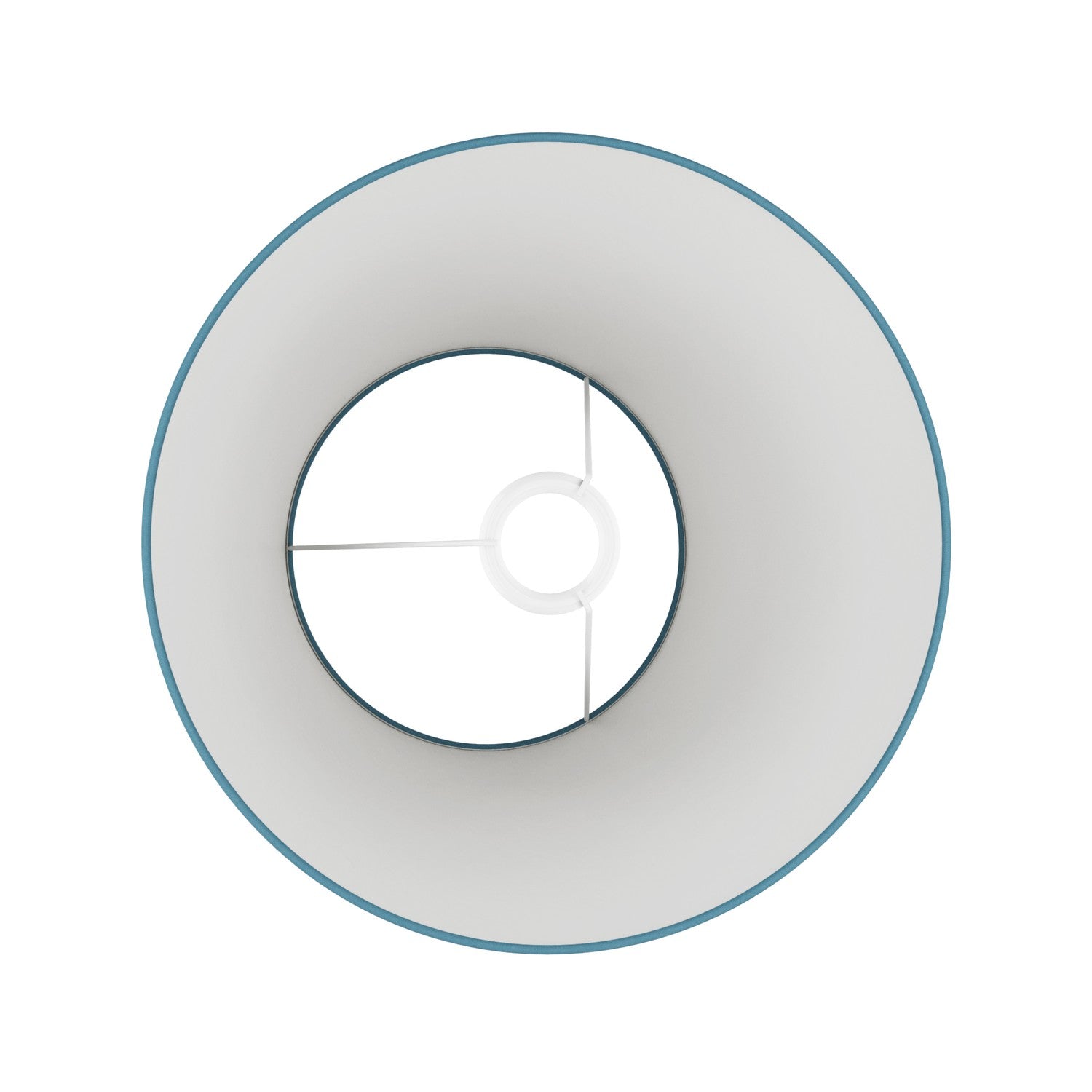 Paralume Impero M in tessuto per lampada da tavolo o applique con attacco E27 - Made in Italy - Teletta azzurro severo
